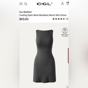 OGL Charcoal Eco-SkinKiss mini dress Medium